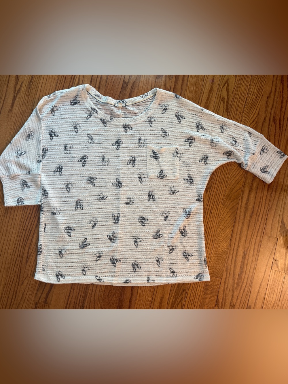 French Bulldog print top